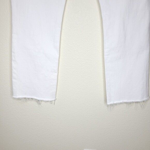 Pistola High Rise Bootcut Raw Hem Jeans White Denim Women's Size 27 distressed - Picture 11 of 13